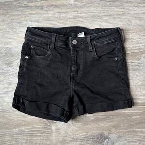Black Denim Women's Shorts